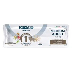 Forza10 Medium Mono Diet Lamb sausas maistas alergiškiems suaugusiems šunims su ėriena, 12 kg — 3 nuotrauka