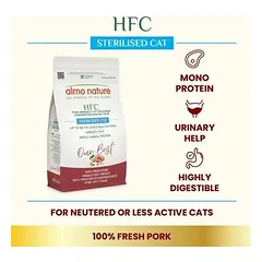 Almo Nature Cat HFC Our Best Sterilised su kiauliena, sausas maistas katėms 1,2 kg — 2 nuotrauka