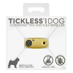 Tickless MINI Dog Ultragarsinis šunų pakabukas nuo erkių ir blusų, auksinės sp. — 4 nuotrauka
