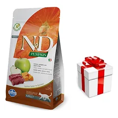 Farmina N&D Pumpkin feline VENISON, PUMPKIN AND APPLE RECIPE 5kg + STAIGMENA KATEI