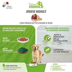 Natural Trainer Nova Foods Trainer Natural Adult Maxi Prosciutto, sausas maistas šunims, > 10 kg — 4 nuotrauka
