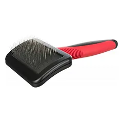 Trixie Soft brush gyvūnų šukos su plastikiniais ir metaliniais šereliais, 12 × 16 cm