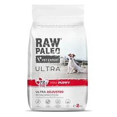 RAW PALEO ULTRA Puppy Mini Beef sausas maistas mažų veislių šuniukams su jautiena, 2kg