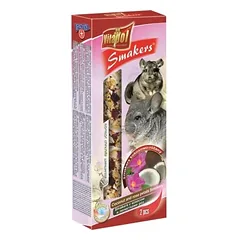 Vitapol Standard Smakers Coconut And Rose Petals For Chinchilla papildomas pašaras su kokosu ir rožių žiedlapiais, 90 g, 2 vnt.