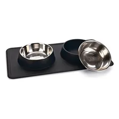 Karlie Diner Set silikoninis Dex, 2 X 350 ml, Ø 14 cm juoda — 4 nuotrauka