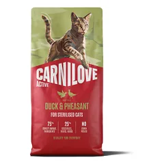Carnilove Active Duck&Pheasant Adult sausas maistas sterilizuotoms katėms, 6 kg
