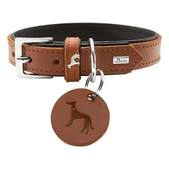 HUNTER antkaklis šunims Larvik, M-L, spalva: tamsiai ruda/juoda, kaklas: 42–52 cm, plotis: 3,5 cm — 3 nuotrauka