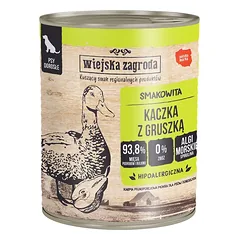 WIEJSKA ZAGRODA Šlapias šunų ėdalas su antiena ir kriauše 6x800 g — 2 nuotrauka