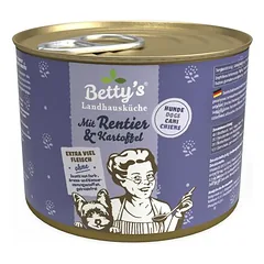 Betty's Landhausküche šiaurės elnių mėsa su bulvėmis, drėgnas maistas šunims, su elniena ir bulvėmis 6 x 400g — 2 nuotrauka