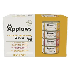 APPLAWS Cat Adult Chicken Selection Multipak in Broth 24x70g mix skonių su vištiena sultinyje