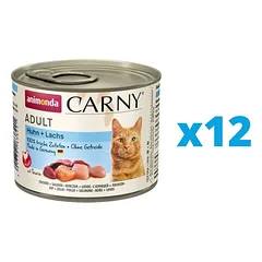 ANIMONDA Carny Adult rinkinys  vištiena ir lašiša 12 x 200 g