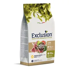 Exclusion Mediterraneo maistas šunims su ėriena, M, 3 kg