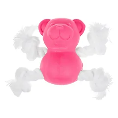 Dog Comets Ursa Minor - mini žaislas šunims, guminis lokys su virvėmis, Zielony / 7cm — 2 nuotrauka