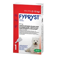  FYPRYST 67 mg (2-10 kg) užlašinamasis tirpalas šunims 1 pip.