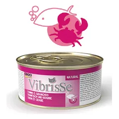 VIBRISSE konservai katėms tunas su krabais 70g 1vnt (24)