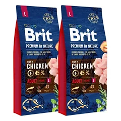 BRIT Premium By Nature Adult Large L 15 kg x 2