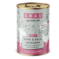 GRAU Schlemmertöpfchen be grūdų drėgnas maistas katėms 6 x 400 g