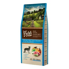 Sam’s Field DOG Fresh Beef&Veal Junior Large sausas maistas didelių veislių šuniukams, 13 kg