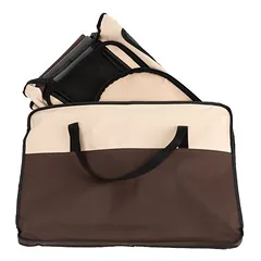 Tragetasche, Tragetasche braun,  L 54 x B 26 x H 30 cm — 5 nuotrauka
