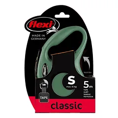 FLEXI pavadėlis šuniui Classic S Tape juostinis 5m, alyvuogių žalia — 3 nuotrauka