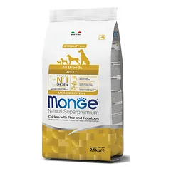 Monge Adult Sausas maistas suaugusiems šunims (su vištiena, ryžiais, bulvėmis) 12kg