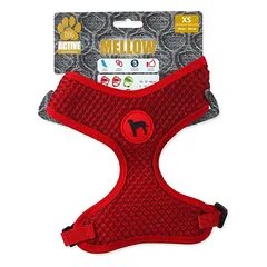 Active Dog Mellow krūtinės diržas šuniui, iš dvigubo tinklelio audinio, raudonas, dydis XS, 30-40 cm krūtinės apimčiai — 2 nuotrauka