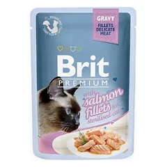 Brit Premium Delicate Salmon Sterilised Gravy konservai katėms 85 g — 2 nuotrauka