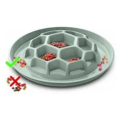 Georplast Slow Food Honey plastmasinis dubenėlis lėtam maisto ėdimui, su neslystančiu pagrindu, 32x32x6 cm — 3 nuotrauka