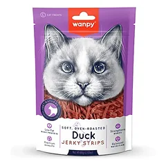 Wanpy skanėstas katėms, vytintos antienos juostelės,minkštos,80g