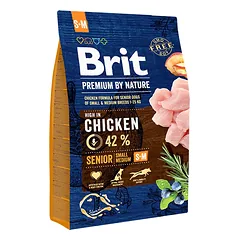 BRIT Premium By Nature Senior Small Medium S+M Chicken  3 kg