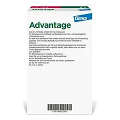 Advantage® 250 šunims, 10-25 kg, Ekonominė pakuotė: 2 x 4 pipetės x 2,5 ml — 2 nuotrauka