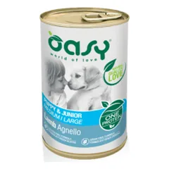 Oasy Puppy Medium & Large Lamb vieno baltymo konservai su ėriena šuniukams - Pet24