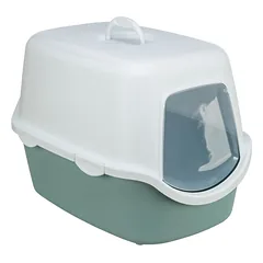 Trixie Vico Cat Litter Tray With Hood uždaromas kačių tualetas su durelėmis ir kastuvėliu, be filtro, 40x40x56 cm