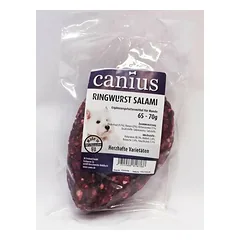 Canius žiedinė dešra saliami, maža, 65 g, skanėstai šunims