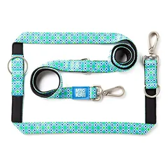 Max & Molly Multi-Leash Retro - Reguliuojamas šuns pavadėlis, įdomus raštas, 200 cm, Pink / L — 3 nuotrauka