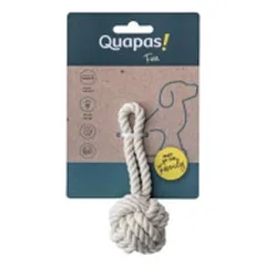Quapas! Žaislas šunims iš natūralios virvės, kamuolys su kilpa, M, 15 cm