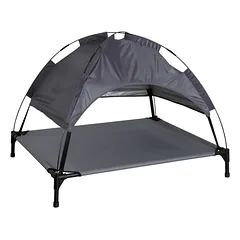 KERBL Vacation Top gultas su stogu šunims 105x86x75 cm, pilkas