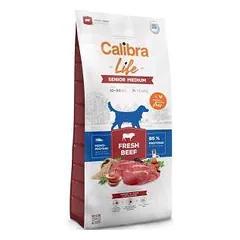 Calibra Life Dog Medium Fresh Beef hipoalerginis sausas maistas vyresnio amžiaus, vidutinio dydžio veislių šunims, 2,5 kg
