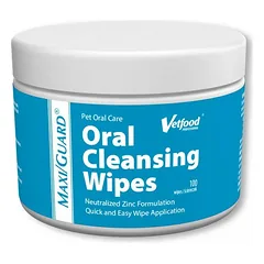 Vetfood Maxi Guard Oral Cleansing Wipes 100 vnt. - servetėlės burnos higienai šunims ir katėms