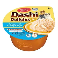 Inaba DASHI papildomas kačių ėdalas - vištienos ir šukučių skonio sultinys 70 g 