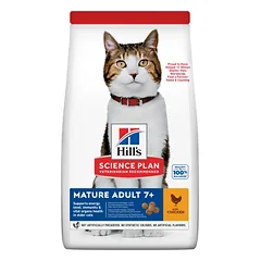 Hill's Science Plan Mature Chicken sausas maistas su vištiena senyvoms katėms