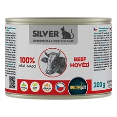 IRONpet Silver Cat Beef 100% meat jautienos konservai katėms