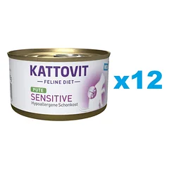 KATTOVIT Feline Diet Sensitive Turkey kalakutiena 12 x 85 g