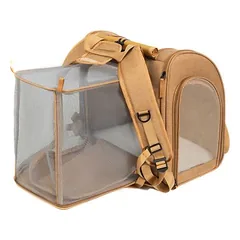 IntiMeg Erweiterbarer Transportrucksack für Katzen und Hunde