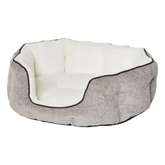 MidWest QT Deluxe Tulip Nesting Taupe - šuns guolis su aukštomis sienelėmis, smėlio spalvos — 3 nuotrauka