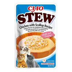 CIAO Stew troškinys katėms su vištiena ir šukutėmis, 40g