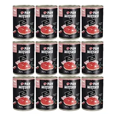 PAN MIŠKO Kalakutas su jautiena drėgnas maistas šuniukams 12x400 g
