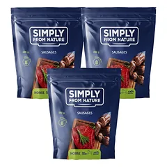 SIMPLY FROM NATURE Naturalne kiełbaski z koniną 3 x 200 g