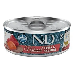 Farmina N&D Natural Tuna Salmon konservai suaugusioms katėms, 140 g