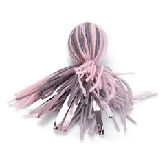 Beeztees Katzenspielzeug Wolle Oktopus Ball Octy grau-rosa